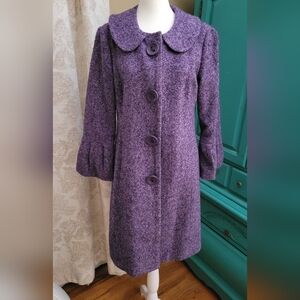 Boden Purple Wool Coat